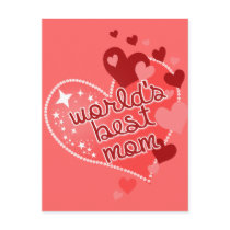 Worlds Best Mom postcards