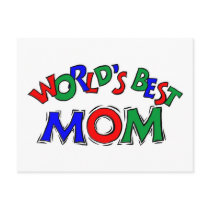 Worlds Best Mom Postcard