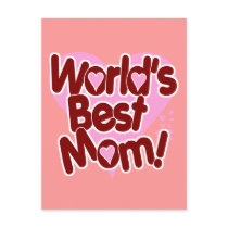 World's BEST Mom postcards