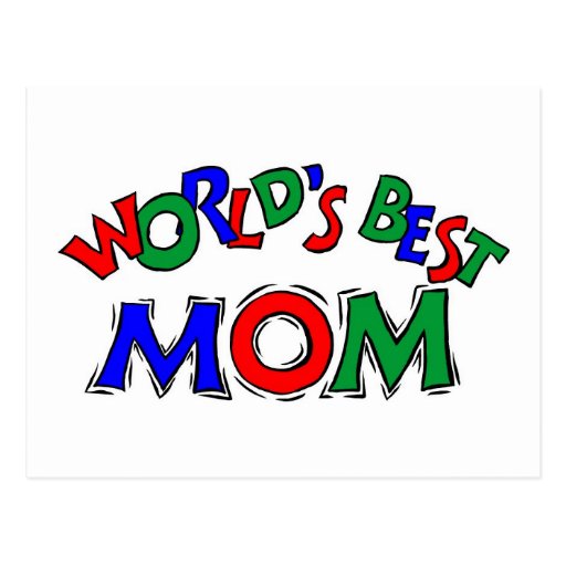 Worlds Best Mom Postcard