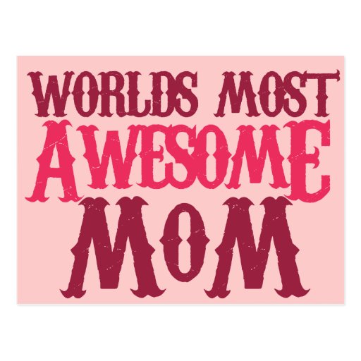 Worlds Best Mom Postcard