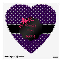 World's best mom purple diamonds room sticker