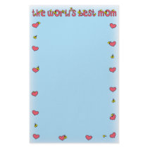 world's best mom stationery