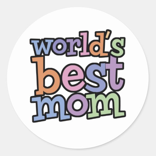 Worlds Best Mom T-Shirts & Gifts Classic Round Sticker | Zazzle