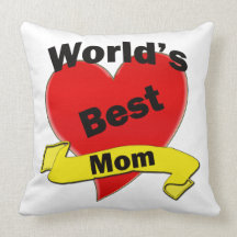 World's Best Mom Throw Pillow