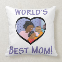 World's Best Mom Throw Pillow