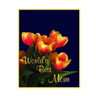World's Best Mom Tulip T-Shirt zazzle_shirt
