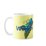 World's Best Mom yellow and blue butterfly mugs