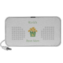 World's Best Mom (yellow flowers) Portable Speaker