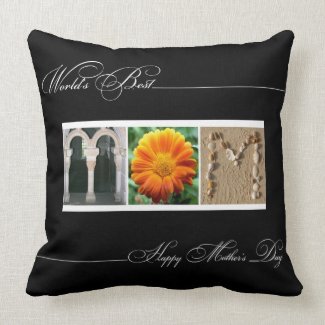 World's Best Mother's Day Alphabet Photo Pillow mojo_throwpillow