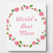 Worlds Best mum mothers day gift Plaque