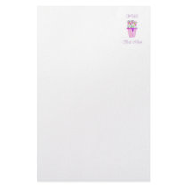 World's Best Mum (pink flowers) Customized Stationery