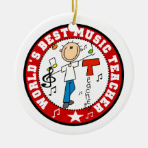 World's Best Music Teacher Christmas Tree Ornament