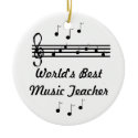 World's Best Music Teacher Ornaments