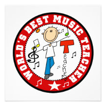 World's Best Music Teacher Personalized Invites