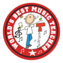 World's Best Music Teacher stickers