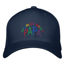 World's Best Papa Hat embroidered hats