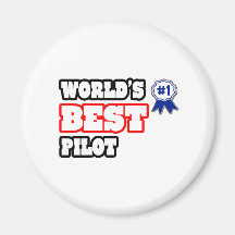 World's Best Pilot Fridge Magnets