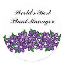 World's Best Plant Manager stickers