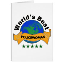 World's Best Policewoman Greeting Cards
