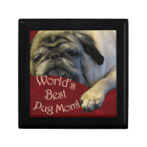 World's Best Pug Mom Keepsake Boxes