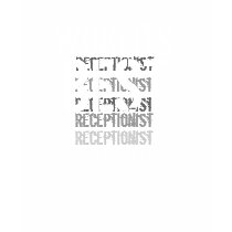 World's Best Receptionist Custom Name Black White Shirt