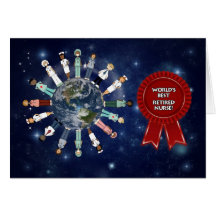 World's Best Retired Nurse on Nurses Day Cards