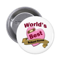 World's Best School Nurse Buttons