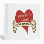 World's Best School Psychologist 3 Ring Binder