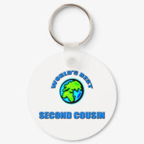 World's Best Second Cousin keychains by familytshirts World's Best Second Cousin keychains