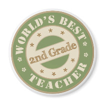 Worlds Best Second Grade Teacher magnets