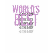 World's Best Secretary Custom Name Purple Black Tee Shirt