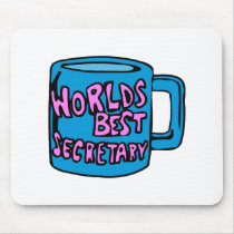 Worlds Best Secretary mousepads by TeeZazzle Worlds Best Secretary mousepads