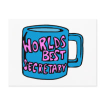 Worlds Best Secretary postcards