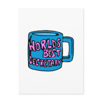 Worlds Best Secretary postcards by CelebrationZazzle Worlds Best Secretary postcards