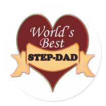 World's Best Step-Dad Round Stickers