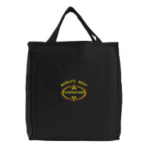 World's Best Stepfather Embroidered Bag embroidered bags