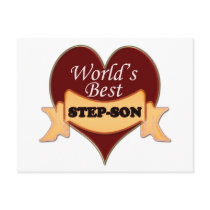World's Best Stepson Postcards