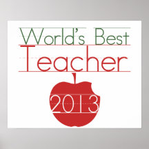 Worlds Best Teacher 2013 Print