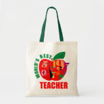 World's Best Teacher Bag- Apple Math