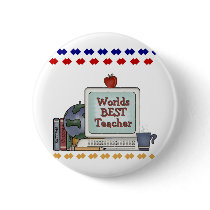 Worlds Best Teacher buttons by school_teacher Worlds Best Teacher buttons