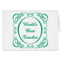 World's Best Teacher cards