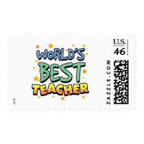 World's Best Teacher Custom Postage Stamp