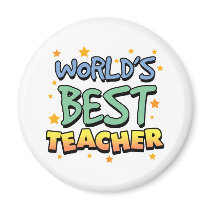 World's Best Teacher Magnet by teachertees World's Best Teacher Magnet