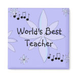 Worlds Best Teacher Refrigerator Magnets