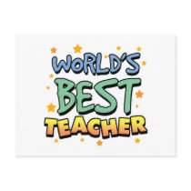 World's Best Teacher Postcard