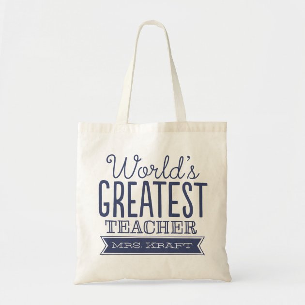 World's Best Teacher Tote Bag Gift