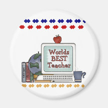 Worlds Best Teacher Tshirts and Gifts Refrigerator Magnet