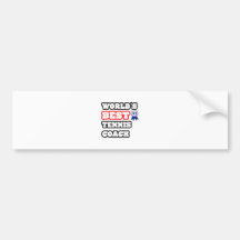 World's Best Tennis Coach Bumper Sticker