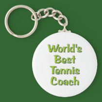 World's Best Tennis Coach gifts keychains